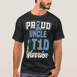 Männer Stolz Onkel eines T1d Krieger Diabetes Awar T-Shirt