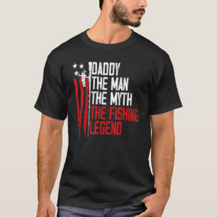 Männer Stolz Papa Vater Die Legende Des Angelns 4. T-Shirt