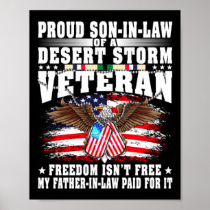 Männer Stolz Schwiegersohn von Desert Storm Vetera Poster