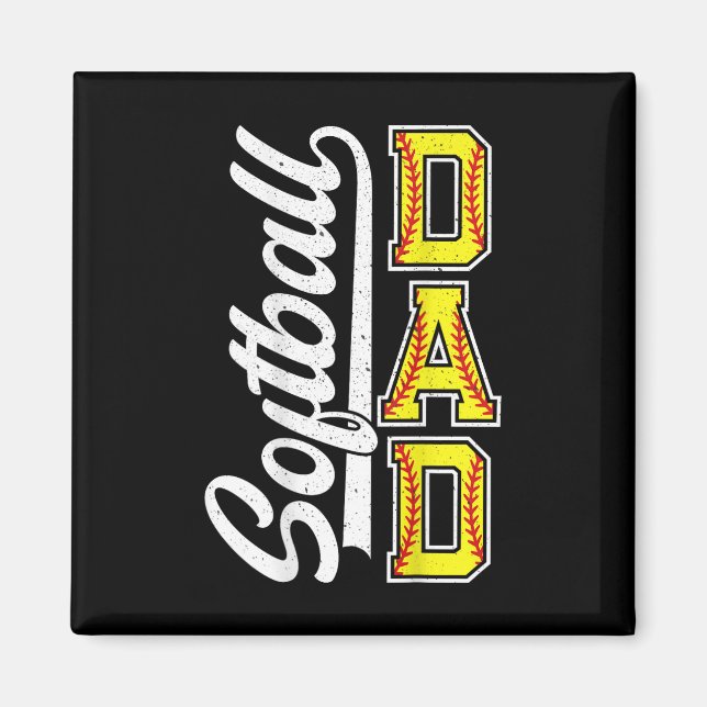Männer Stolz Softll Vater Daddy Coach Von Tochter  Magnet (Vorne)