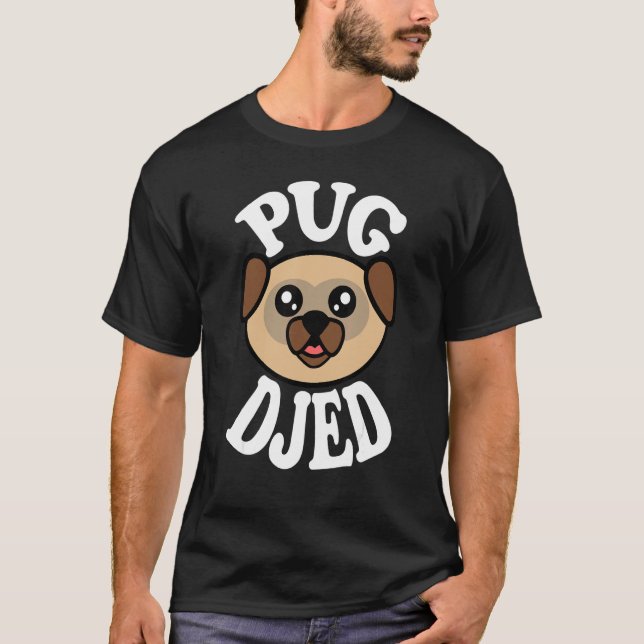 Männer Süßer Mops Djed T-Shirt (Vorderseite)