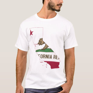 Männer-T - Shirt mit kalifornischem Kartendesign