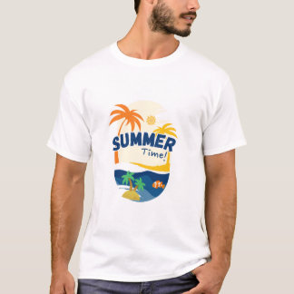 Männer T - Shirt Sommerzeit, Strandzeit