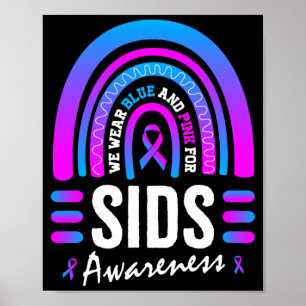 Männer tragen im Oktober Rosa Blau für Sids-Bewuss Poster