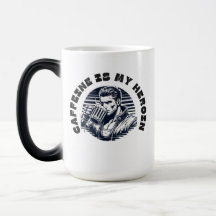 Männer trinken gerne Kaffee mit dunklem Spaß