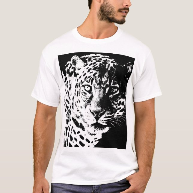 Männer TShirts Template Pop Art Tierleopard (Vorderseite)