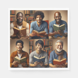 Männer und Bücher Serviette