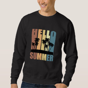 Männer und Frauen Hallo Sommer Beach Urlaub Vest T Sweatshirt