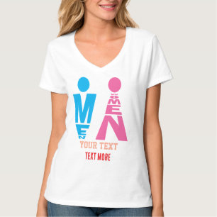 Männer- und Frauentypografie-Icon-Design – Fettros T-Shirt