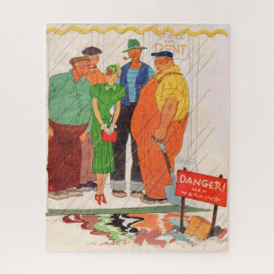 Männer und hübsche Dame der 1930er Jahre