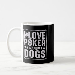 Männer und Hunde Lustige Spielkarte Zocker Perform Kaffeetasse