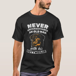 Männer unterschätzen den alten Mann nie mit Rott T-Shirt