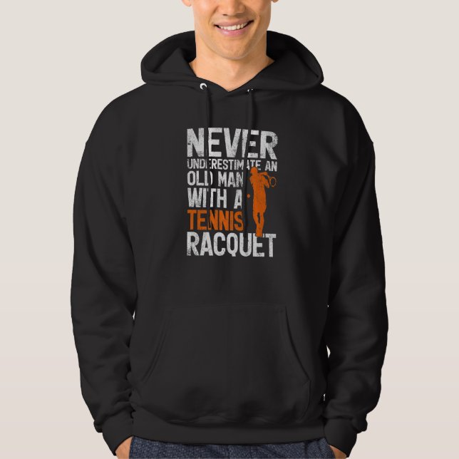 Männer unterschätzen nie einen alten Mann mit Tenn Hoodie (Vorderseite)