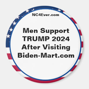 Männer unterstützen TRUMP 2024 nach dem Kühlschran Magnet
