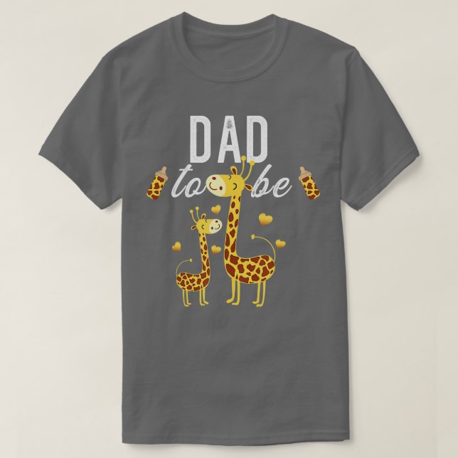 Männer Vater zu Giraffe Kinderdusche Niedlich T-Shirt (Design vorne)