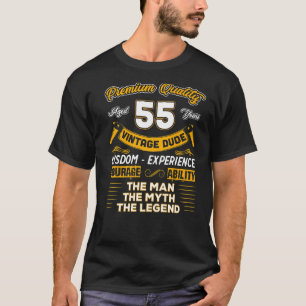 Männer Vintag den Mann Myth Legend 55 Geburtstag f T-Shirt