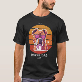 Männer Vintager Retro Boxer Dog Lover Vater T-Shirt
