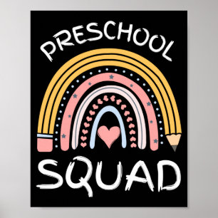 Männer Vorschulgruppe süß retro zurück zur Schule Poster