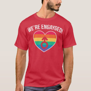 Männer waren verlobt Lgbt Schwule Hochzeit Bräutig T-Shirt