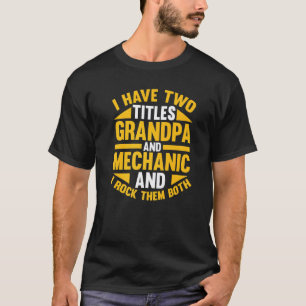 Männer Wartungsmann Garage Opa Mechaniker T-Shirt