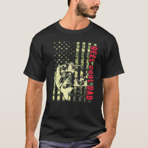 Männer Wirklich Cooler Vater Angeln Tarnung Amerik T-Shirt