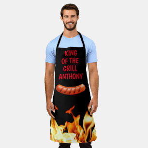 Männer Wurst Schwarz König des Grills Chef BBQ Apr Schürze