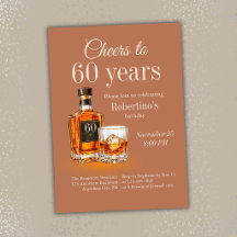 Männer zum 60. Geburtstag Whiskey Thema Prost