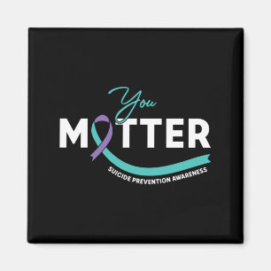 Männerangelegenheiten Teal Purple Ribbon Suizidprä Magnet