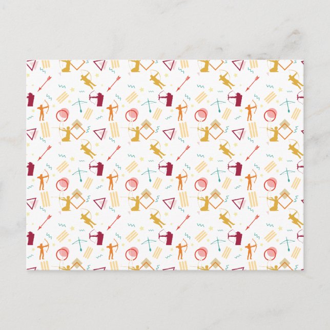 Männerarchie - Boys Bow and Arrow Pattern Postkarte (Vorderseite)