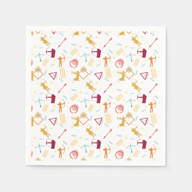 Männerarchie - Boys Bow and Arrow Pattern Serviette (Vorderseite)