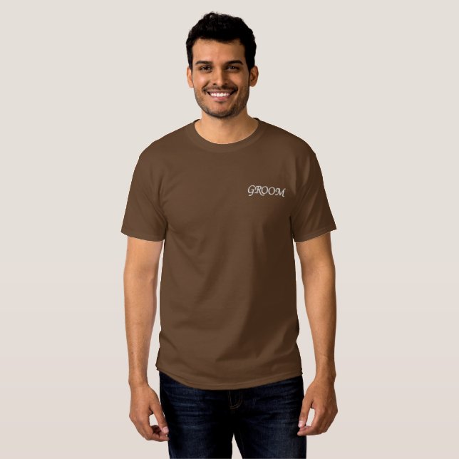Männerarmut Besticktes T-Shirt (Vorne ganz)