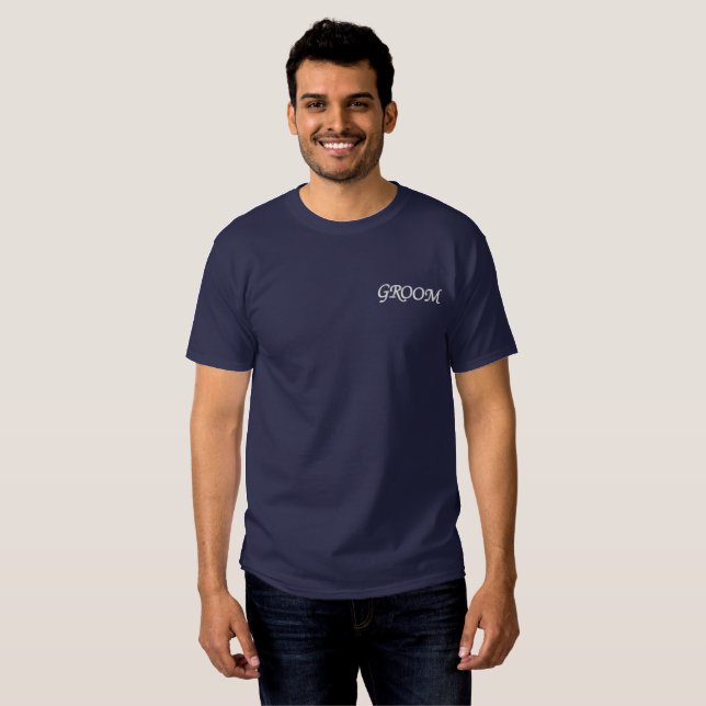 Männerarmut Besticktes T-Shirt (Vorne ganz)
