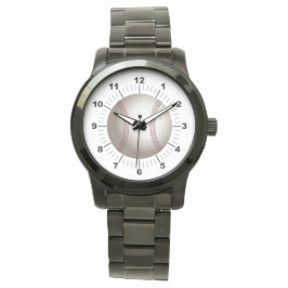 Männerbaseball-Oversized Black Bracelet Watch Armbanduhr
