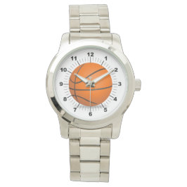 Männerbasketball Oversized Silver Bracelet Watch Armbanduhr