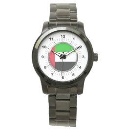 Männeremirates-Flagge Oversized Black Watch Armbanduhr