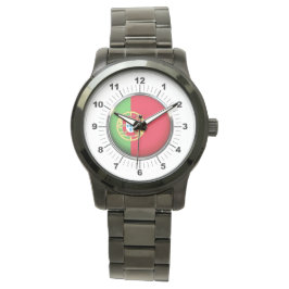 Männerflagge - Oversized Black Bracelet Watch Armbanduhr