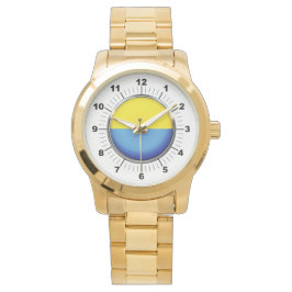 Männerflagge Oversized Gold Bracelet Watch Armbanduhr