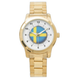 Männerflagge - Oversized Gold Bracelet Watch Armbanduhr