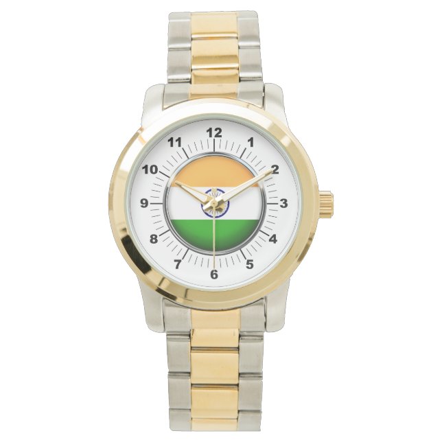 Männerflagge Oversized Two-Tone-Armbanduhr Armbanduhr (Vorderseite)