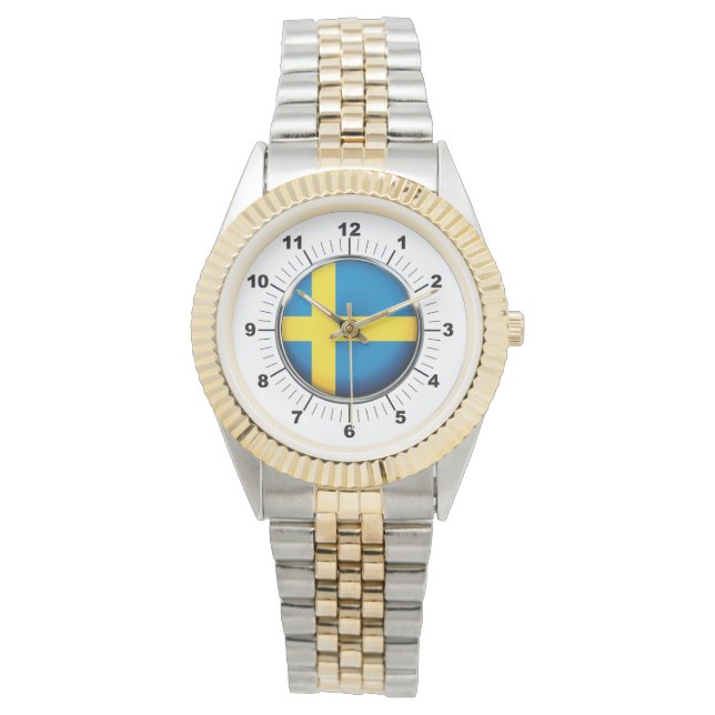 Männerflagge - Zwei-Tonen-Armband-Uhr Armbanduhr (Vorderseite)