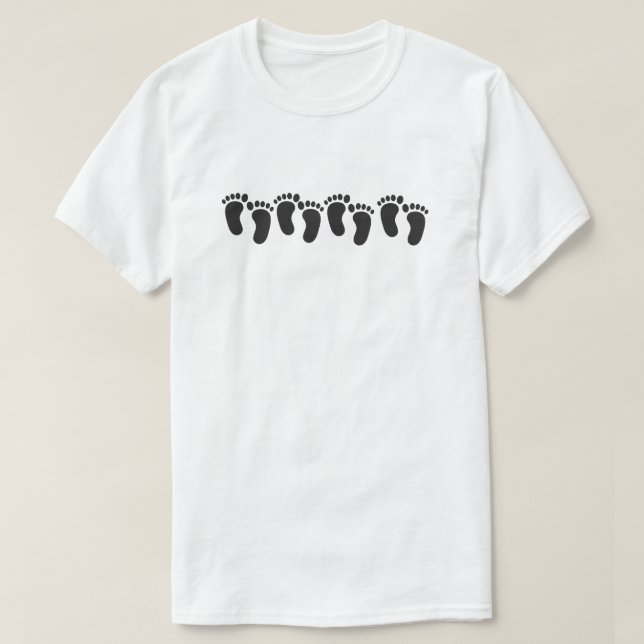 Männerfußabdruck T-Shirt (Design vorne)