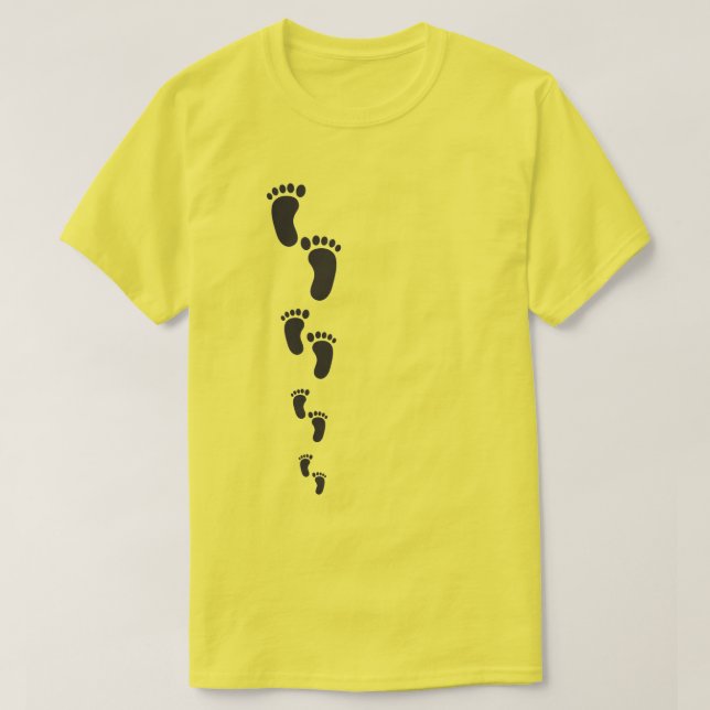 Männerfußabdruck T-Shirt (Design vorne)