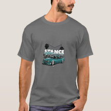 Männergrauer T - Shirt mit Blue BMW