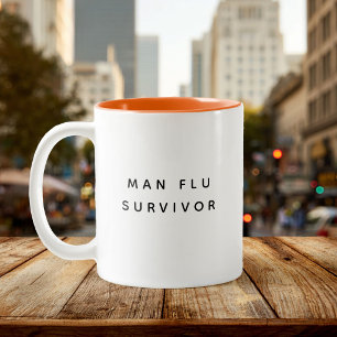 Männergrippe-Überlebender Lustiges Gag-Geschenk fü Zweifarbige Tasse