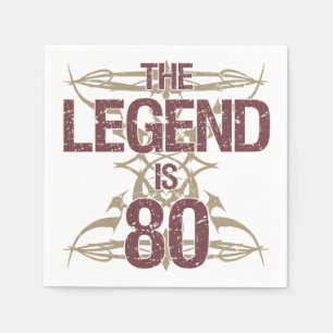 Männerhase 80. Geburtstag Serviette