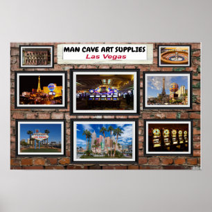 Männerhöhle Kunst Las Vegas. Poster