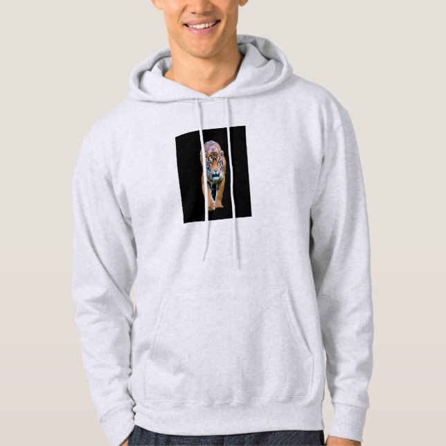 Männerhoodie Doppelseitig Design Walking Tiger Hoodie (Vorderseite)