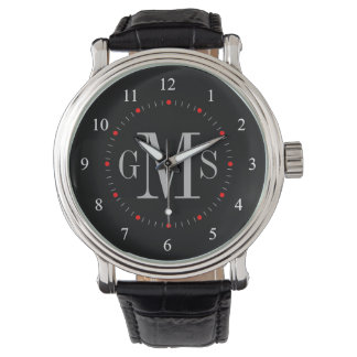 Männerklasse Personalisierte Monogrammüberwachung Armbanduhr