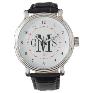 Männerklasse Personalisierte Monogrammüberwachung Armbanduhr