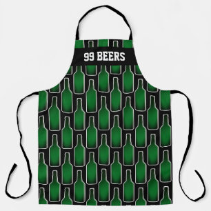 Männerküche GRILLEN Schürze mit Bierflaschenprint